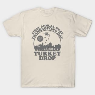 First Annual WKRP Thanksgiving Day Turkey Drop // Retro Style Design T-Shirt